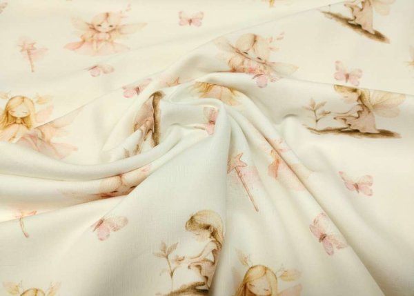Elfe Hilco Mädchenstoff Jersey mit Elfe und Schmetterling